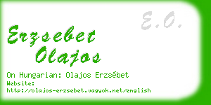 erzsebet olajos business card
